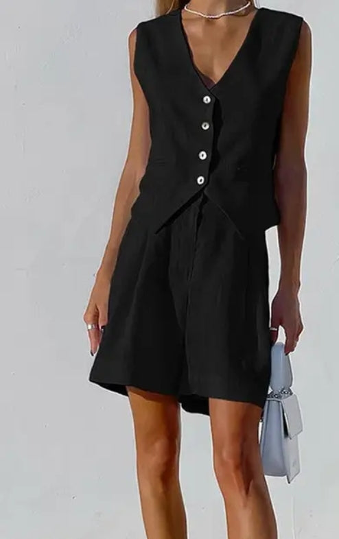Set de Short & Blazer sin mangas