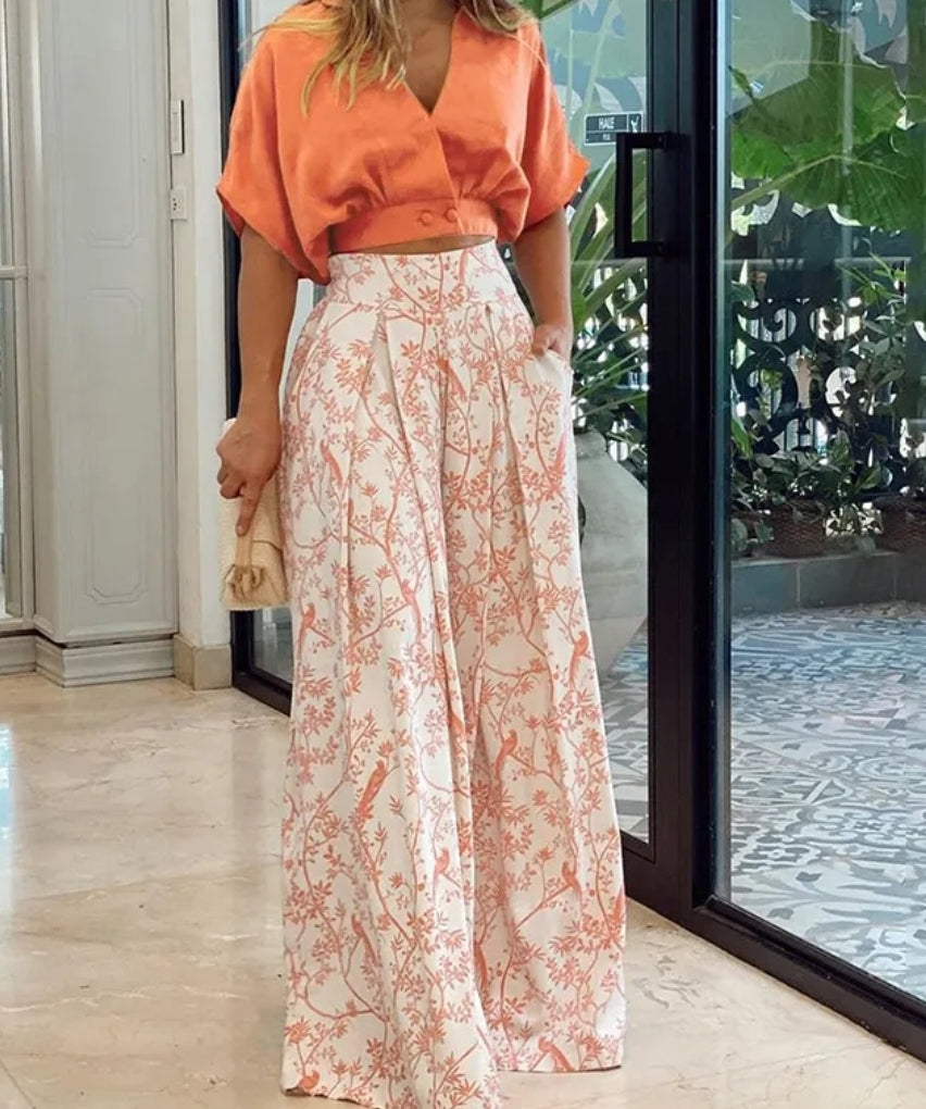 Flower pant set