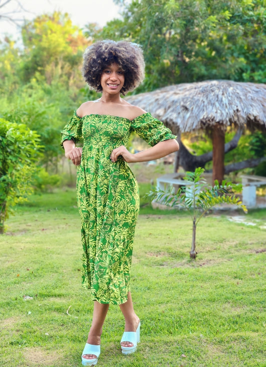 Green Leaves Dress